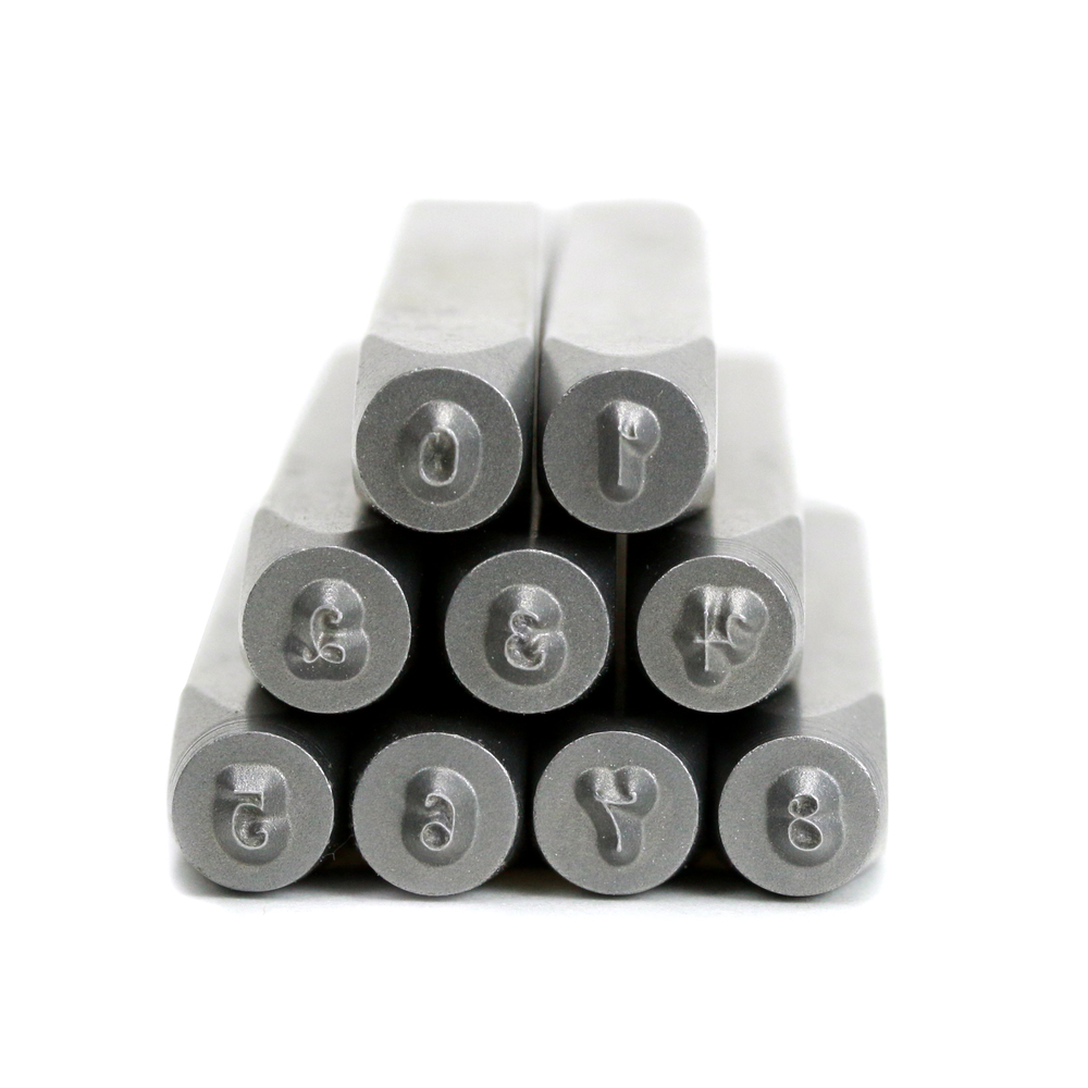 Metal Stamping Tools Beaducation Kismet Number Stamp, 2mm